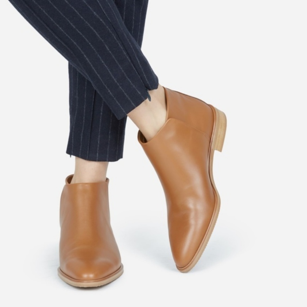 Everlane Modern Ankle Boot Cognac, Sz 6.5 - Picture 1 of 8